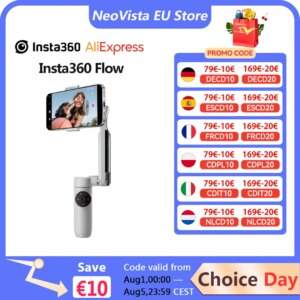 Insta360 Flow Gimbal - Stabilizzatore per smartphone alimentato da AI