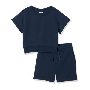 Amazon Essentials Set Felpa e Pantaloncini dalla vestibilità Comoda Bambini e Ragazzi