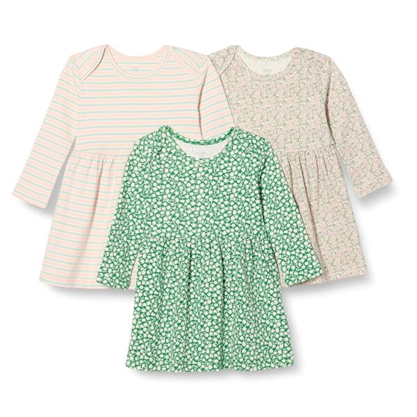 Amazon Essentials Abito In Cotone A Maniche Lunghe Bambine e Ragazze