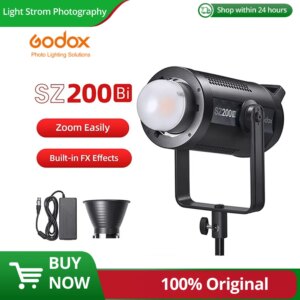Prevendita Godox SZ200Bi SZ200 Bi 200W 2800-6500K Luce video LED bicolore per fotografia dal vivo