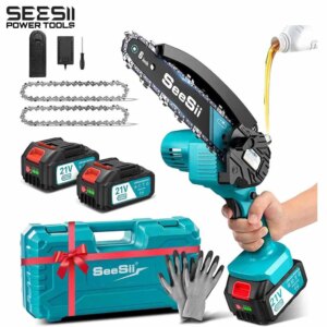 SEESII 6 ''Mini motosega a batteria 15.2 cm Sega elettrica ricaricabile Lavorazione