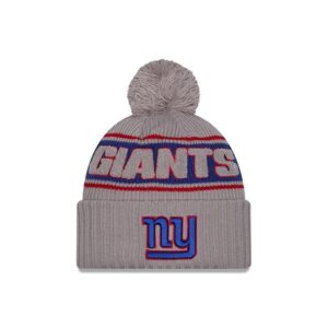 New Era New York Giants NFL 2024 Sideline Sport Knit Grigio Berretto con Pompon