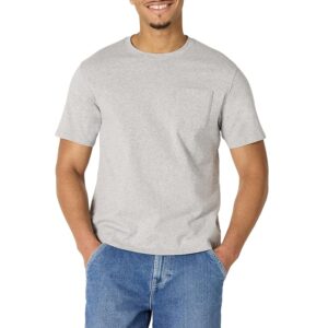 Amazon Essentials Maglietta con Tasca in Cotone Pesante dalla vestibilità Comoda Uomo