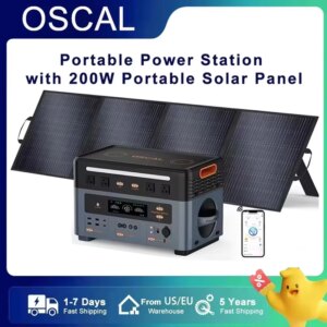 Oscal Blackview Centrale elettrica portatile Uscita CA 2400 W Batteria LiFePO4 da