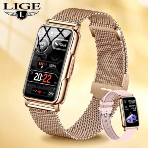 LIGE Smart Watch donna Full Touch Screen Bluetooth Call IP67 impermeabile sport Fitness