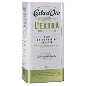 Costa d’Oro – L’Extra 3L. Olio Extravergine di oliva estratto a freddo. Sapore equilibrato
