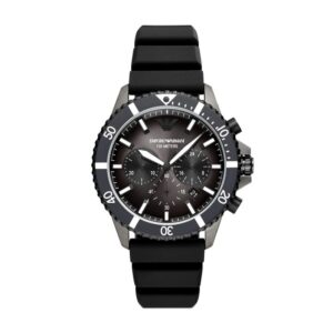 Orologio Uomo EMPORIO ARMANI SEA EXPLORER AR11515 Chrono Silicone Nero