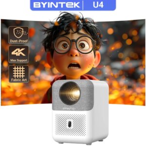 BYINTEK LOVE U4 Smart Mini Proiettore Home Theater 4K 1080P Video Android WIFI per Cinema Smartphone