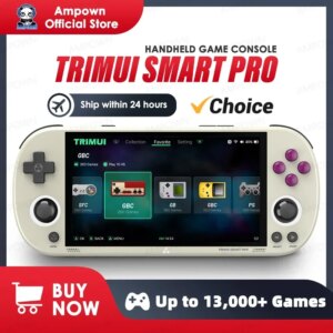 Trimui Smart Pro Console di gioco portatile Schermo IPS da 4.96'' Sistema Linux Joystick