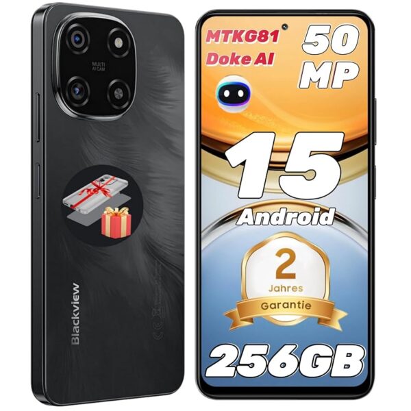 Blackview Color 6 Android 15 Smartphone 24GB+256GB/2TB TF Doke AI