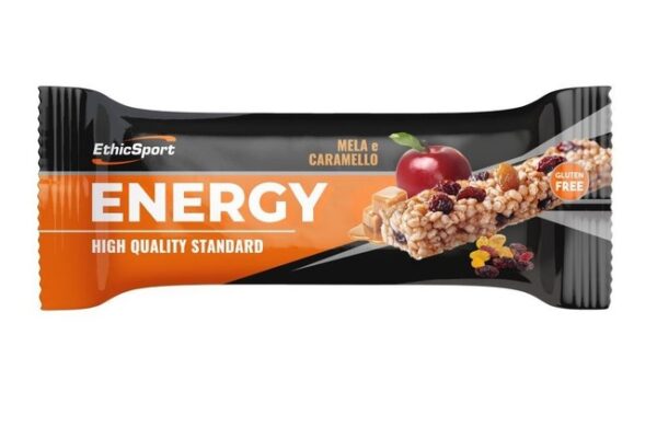 Ethicsport Energy Gusto Mela e Caramello Box 30 Barrette Energetiche Caramel