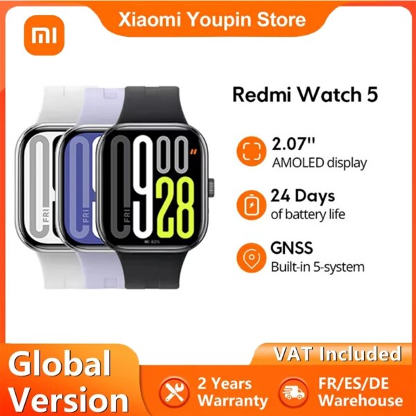 Versione globale Xiaomi Redmi Watch 5 5 sistema 5 integrato GNSS 2.07 "Display AMOLED
