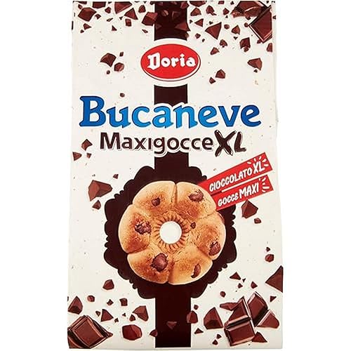 Doria - Bucaneve Maxigocce XL - Biscotti Ideali per la tua Colazione o Spuntino