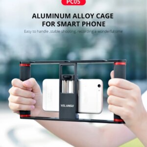 YELANGU Maniglia Stabilizzatore Staffa per Telefoni Cellulari E Smartphone Vlogging
