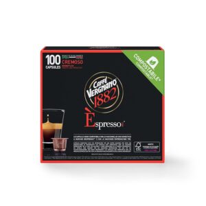 Caffè Vergnano Èspresso1882 - 100 Capsule Caffè Compatibili Nespresso e Compostabili