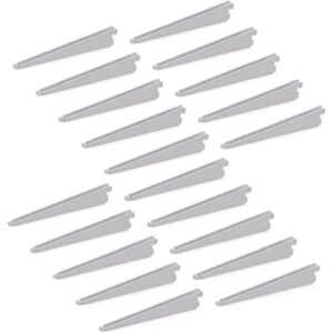 Emuca 7908712 Supponti per mensola con profilo cremagliera doppia perforazione passo 32mm