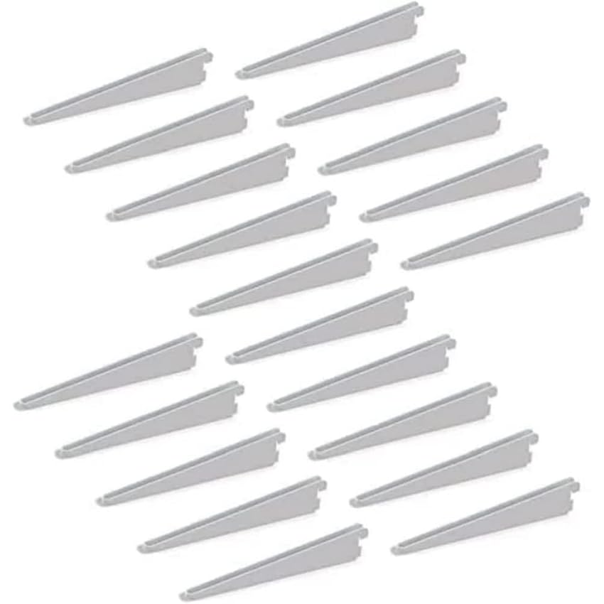 Emuca 7908712 Supponti per mensola con profilo cremagliera doppia perforazione passo 32mm Emuca 7908712 Supponti per mensola con profilo cremagliera doppia perforazione passo 32mm