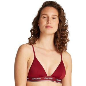 Calvin Klein Donna Top Bikini a Triangolo Triangle-RP Fascia con Logo
