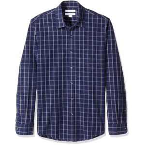 Amazon Essentials Camicia in Popeline a Maniche Lunghe Slim Uomo