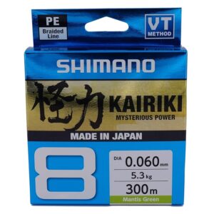 Line Kairiki 8 300m 0.23mm 22.5kg M Green