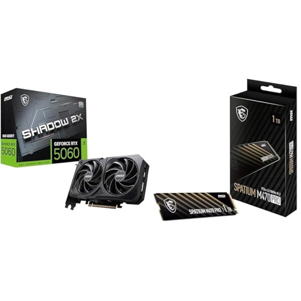 MSI GeForce RTX 5060 8G SHADOW 2X OC + SPATIUM M470 Pro PCIe 4.0 NVMe M.2 1TB