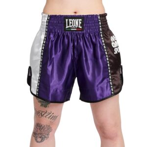 LEONE 1947 Training Pantaloncino Kick-Thai Unisex – Adulto Viola Scuro AB760