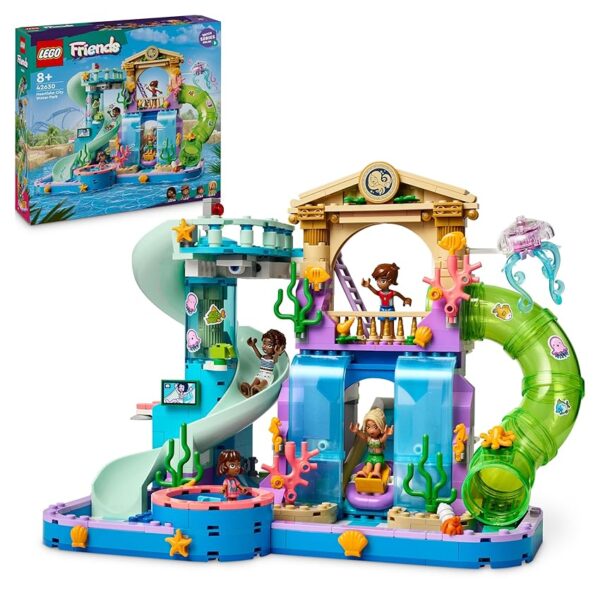 LEGO Friends Parco Acquatico di Heartlake City - Giocattolo con 4 Mini Bamboline