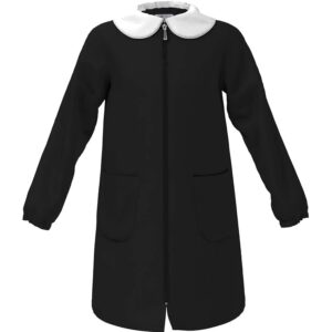 siggi Grembiule Femmina Nero con Zip (7anni-122 cm)