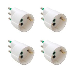 FANTON 82130-B4 - set 4pz adattatore da spina grande 16A a presa schuko colore bianco