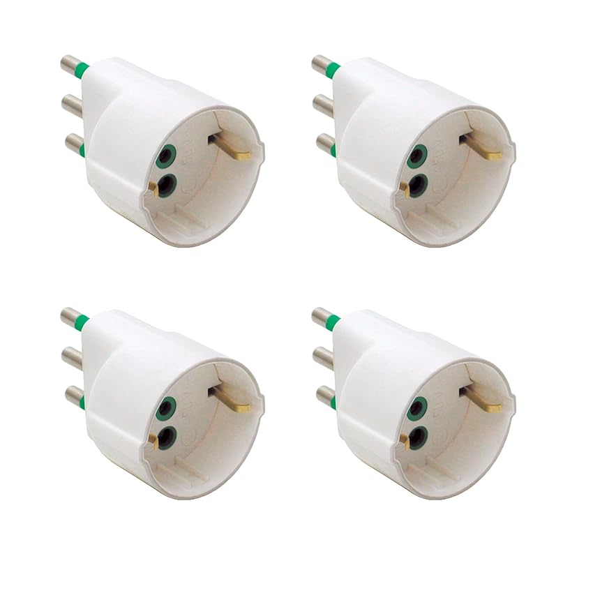 FANTON 82130-B4 - set 4pz adattatore da spina grande 16A a presa schuko colore bianco FANTON 82130-B4 - set 4pz adattatore da spina grande 16A a presa schuko colore bianco