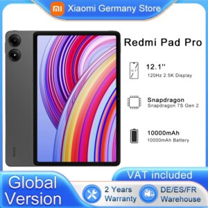 2024 Xiaomi Redmi Pad Pro versione globale Snapdragon 7s Gen 2 Octa Core 12.1 "schermo