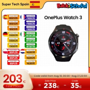 Nuovo OnePlus Watch 3 Versione globale Smart Watch Display LTPO AMOLED da 1
