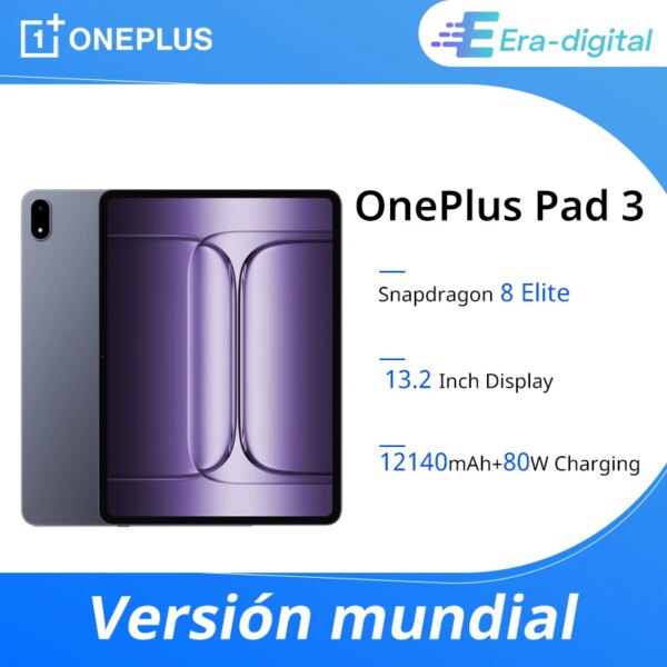 OnePlus Pad 3 Versione Globale Tablet Snapdragon 8 Elite 13.2" 144Hz Display 3.4K