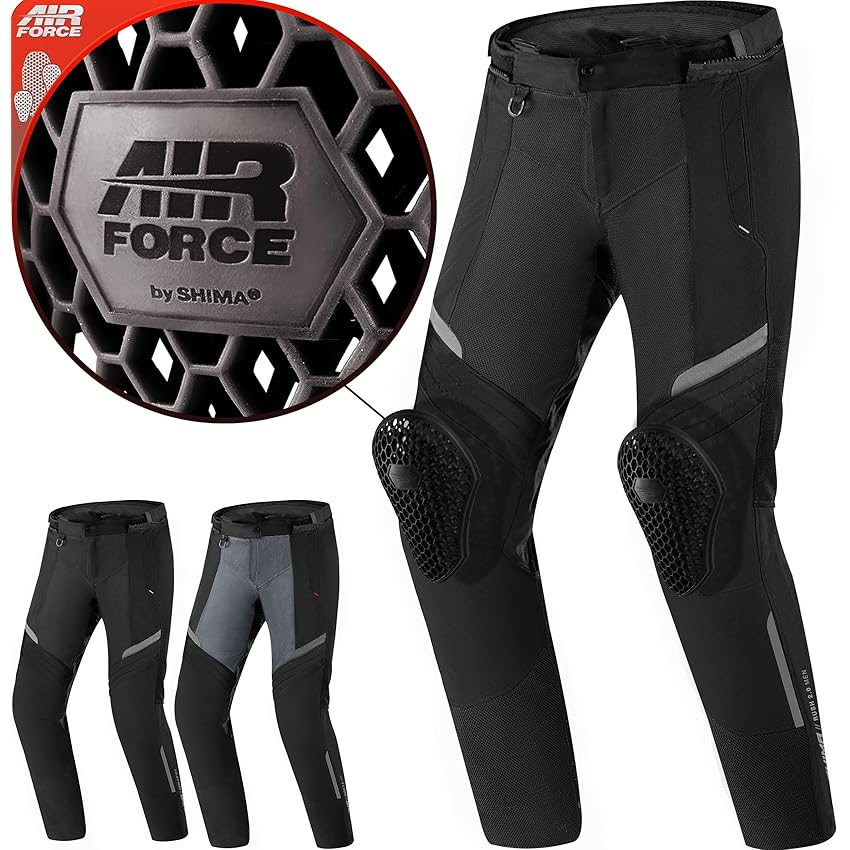 SHIMA Rush Pantaloni Moto Uomo con Protezioni 4 Stagioni | Airforce Protezione Ginocchio SHIMA Rush Pantaloni Moto Uomo con Protezioni 4 Stagioni | Airforce Protezione Ginocchio