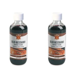 Gubra Olio Restauratore Flacone Noce Scuro 200ml (Confezione da 2)