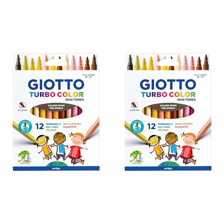 Giotto TURBO COLOR SKIN TONES - 12 colori della pelle (Confezione da 2) Giotto TURBO COLOR SKIN TONES - 12 colori della pelle (Confezione da 2)