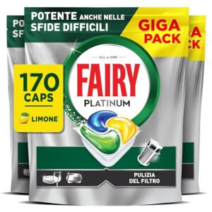 Fairy Platinum Detersivo Pastiglie Lavastoviglie Brillantante