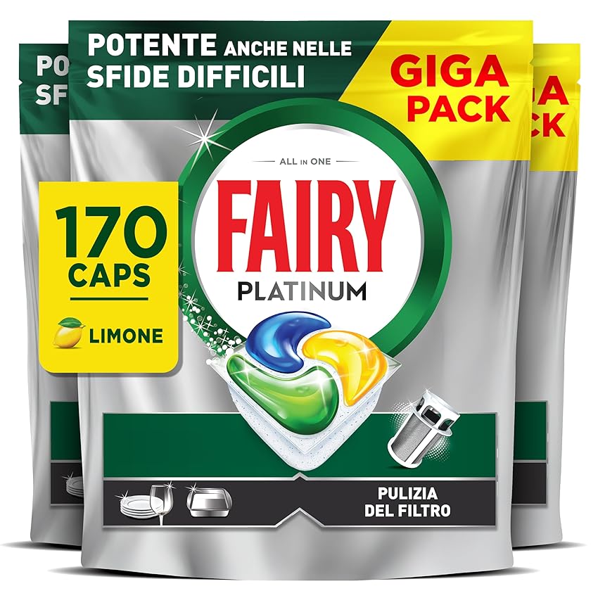 Fairy Platinum Detersivo Pastiglie Lavastoviglie Brillantante Fairy Platinum Detersivo Pastiglie Lavastoviglie Brillantante
