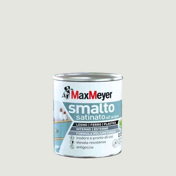 Maxmeyer Smalto All'Acqua Poliuretanico Satinato Bianco Ghiaccio 0