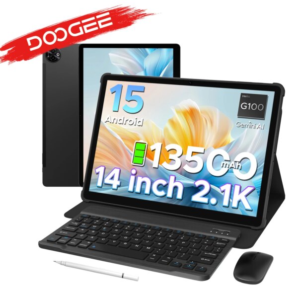 Doogee Tab E3 Max 2 in 1 Tablet Pc 14 "Schermo 2.1K Android 15 32Gb (8+24)