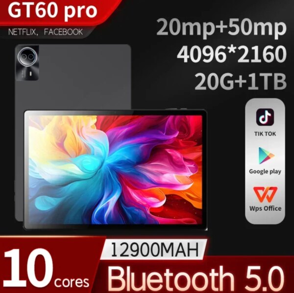 Nuova versione globale GT60 Pad Pro Tablet 14 pollici HD Tablet originale 5G Wifi