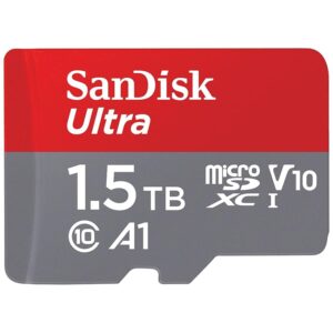 SanDisk Ultra 1.5TB scheda microSDXC + adattatore SD (per smartphones e Tablet Android)