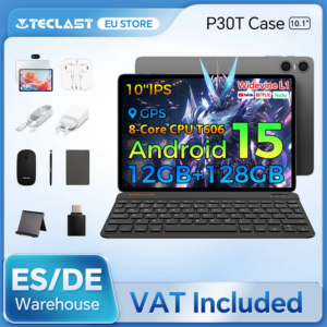 Custodia Teclast P30T Tablet da 10" Android 15 Max 12Gb Ram 128Gb Rom T606 Tastiera/custodia/mouse/stilo/cuffie/supporto all