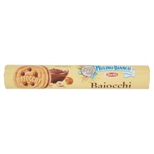 Mulino Bianco Biscotti Baiocchi con Crema alla Nocciola e Cacao per Colazione e Snack