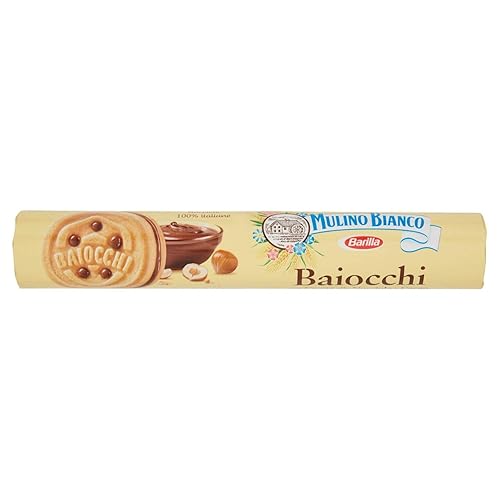 Mulino Bianco Biscotti Baiocchi con Crema alla Nocciola e Cacao per Colazione e Snack Mulino Bianco Biscotti Baiocchi con Crema alla Nocciola e Cacao per Colazione e Snack