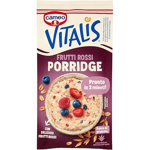 Cameo Vitalis Porridge Gusto Frutti Rossi con Fiocchi Integrali di Avena e Delicati Frutti Rossi Cameo Vitalis Porridge Gusto Frutti Rossi con Fiocchi Integrali di Avena e Delicati Frutti Rossi
