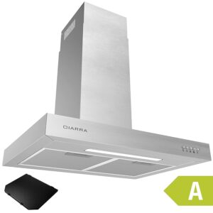 CIARRA CBCS6125 Classe A Cappa Aspirante 60 cm 370m³/h Cappa Camino a Ricircolo Luci