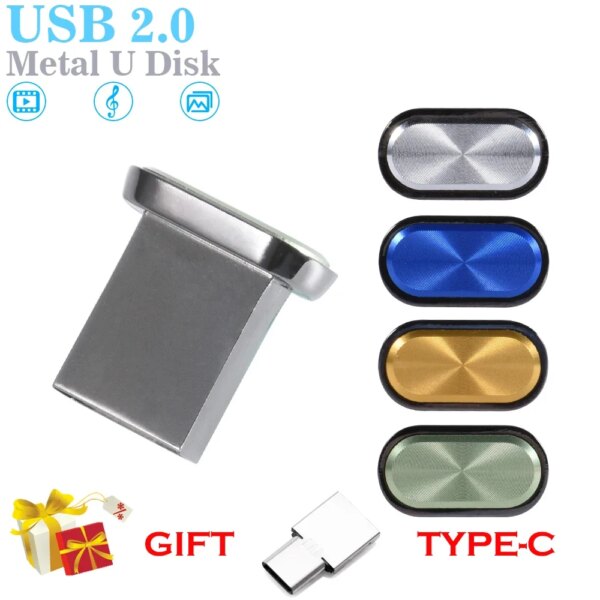 JASTER Super Mini USB Flash Drive 128 GB Adattatori TYPE-C gratuiti Pen Drive 64 GB