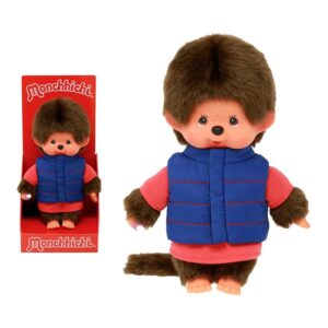 Monchhichi Bandai Peluche Piumino - Peluche Scimmietta Iconica degli Anni '80