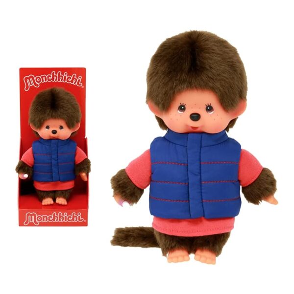 Monchhichi Bandai Peluche Piumino - Peluche Scimmietta Iconica degli Anni '80
